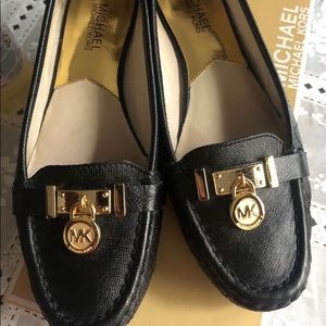 NWT Michael Kors Hamilton Leather Blk Loafer Sz 8